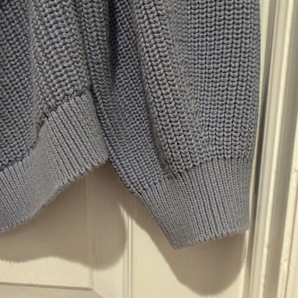 H&M Dusty Blue Ribbed Button-Front Cardigan - Picture 15 of 15
